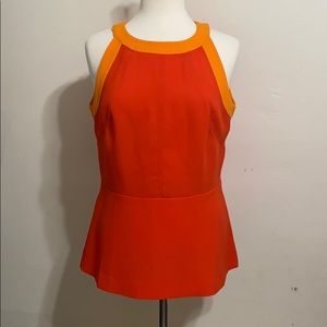 🐣💝2/$20 Banana Republic Orange Peplum Top in EUC
